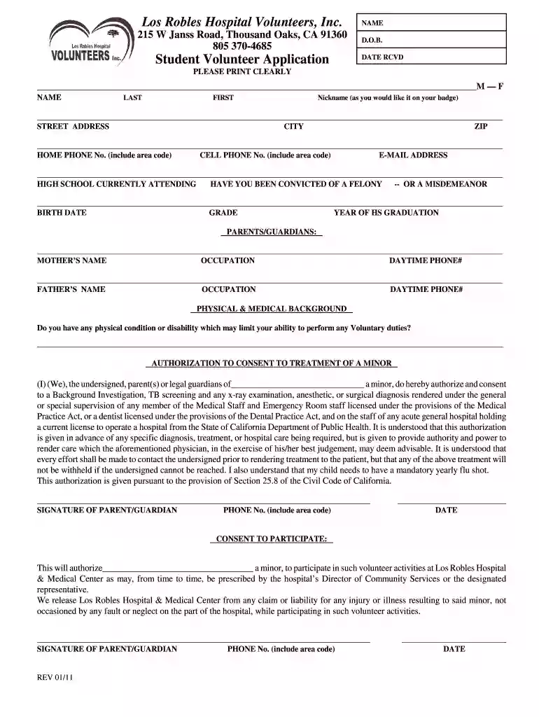 los robles volunteer Preview on Page 1