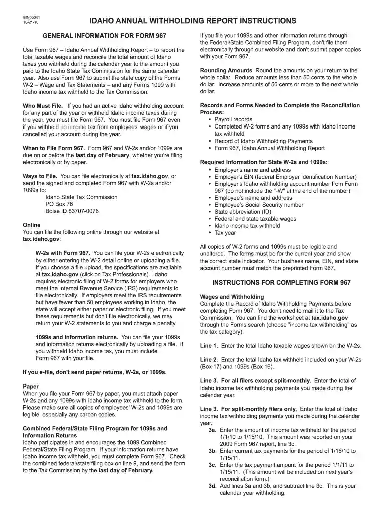 idaho form 967 fillable Preview on Page 1