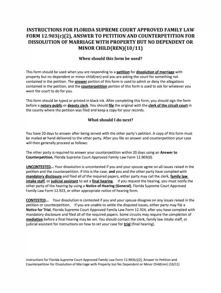motion to abate divorce florida form Preview on Page 1