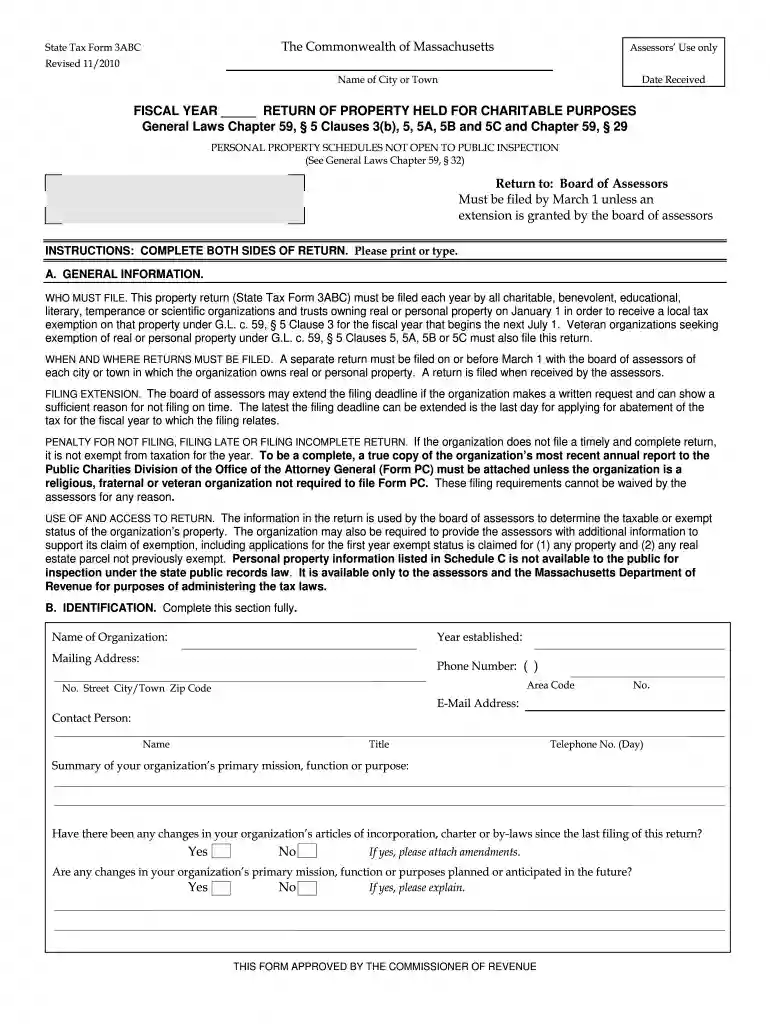 Form 3abc ma fillable revised 112010 Preview on Page 1