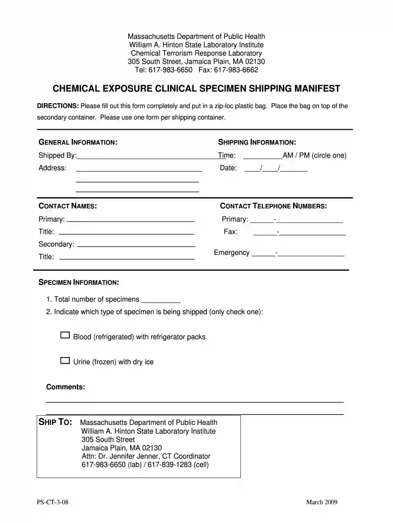 shipping manifest template pdf Preview on Page 1