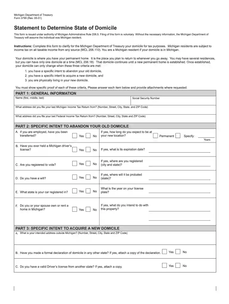 form 3799 2001 Preview on Page 1