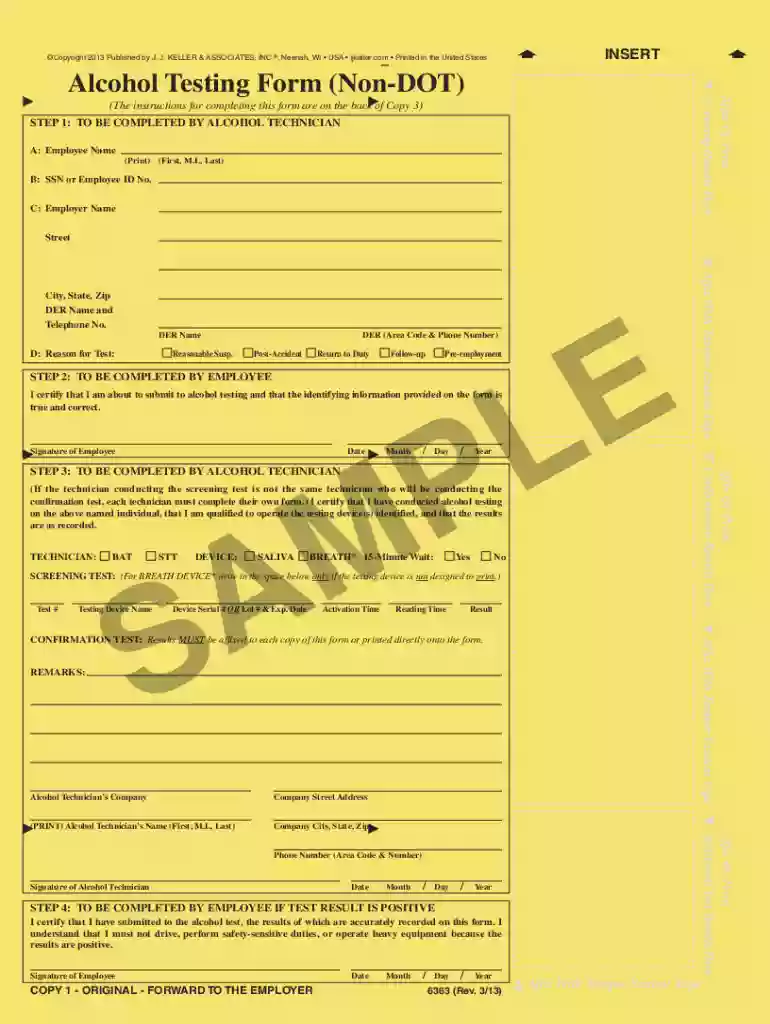 who receives the employer s copy of the alcohol testing form atf Preview on Page 1