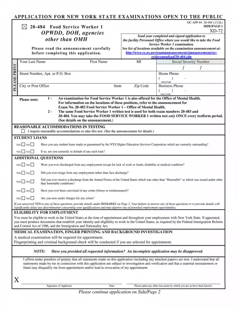 lausd food service worker test Preview on Page 1