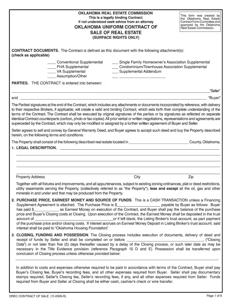 oklahoma real estate commission Preview on Page 1
