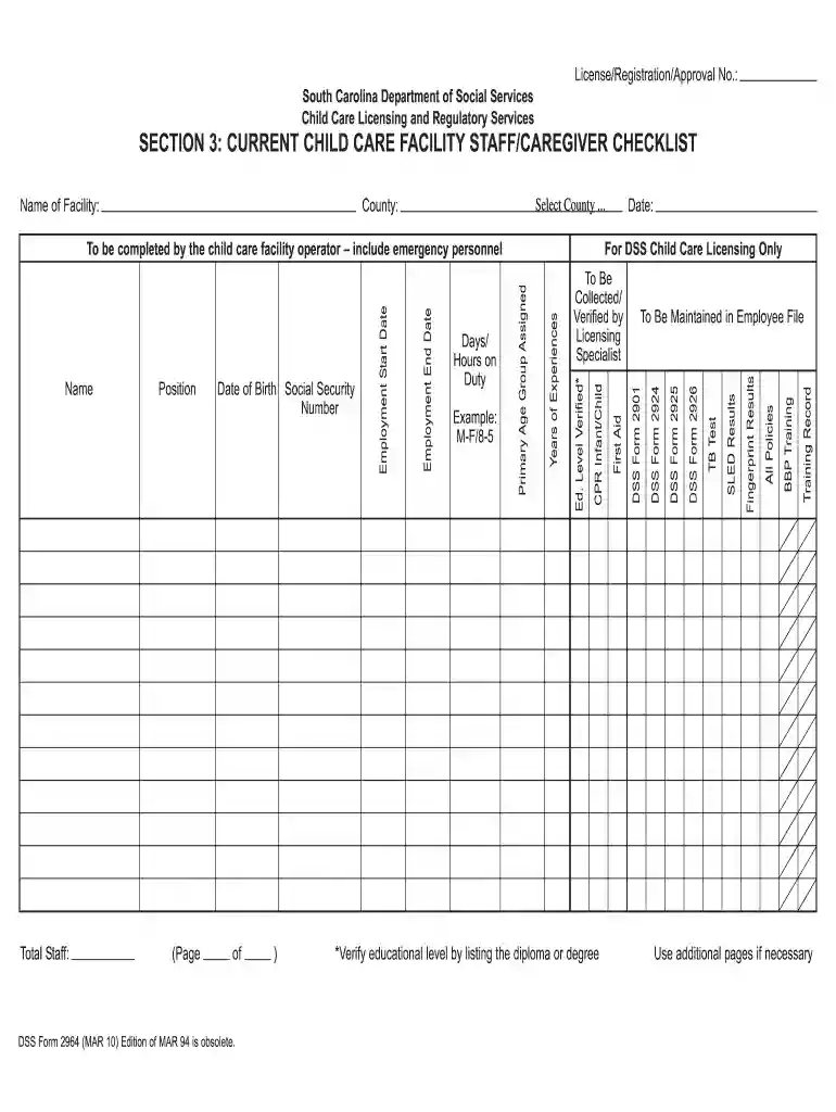 dss form 2964 Preview on Page 1