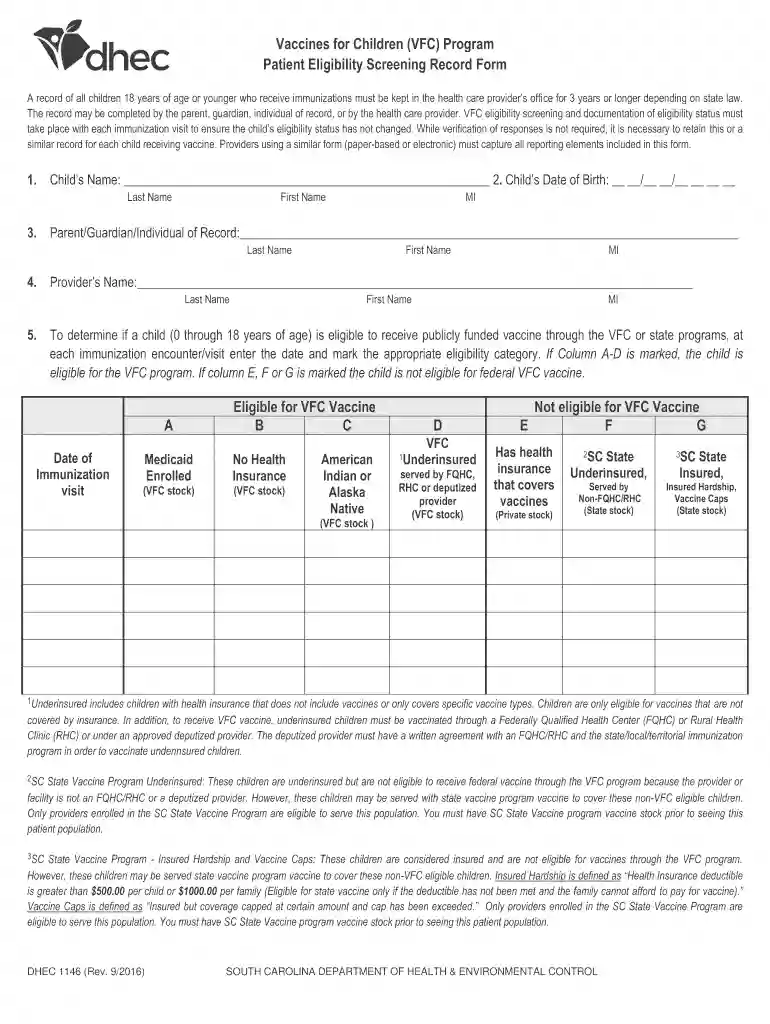 dhec form 4024 Preview on Page 1
