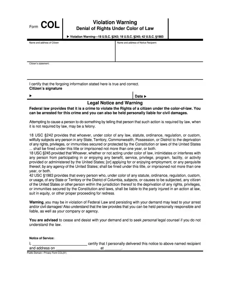 form col Preview on Page 1