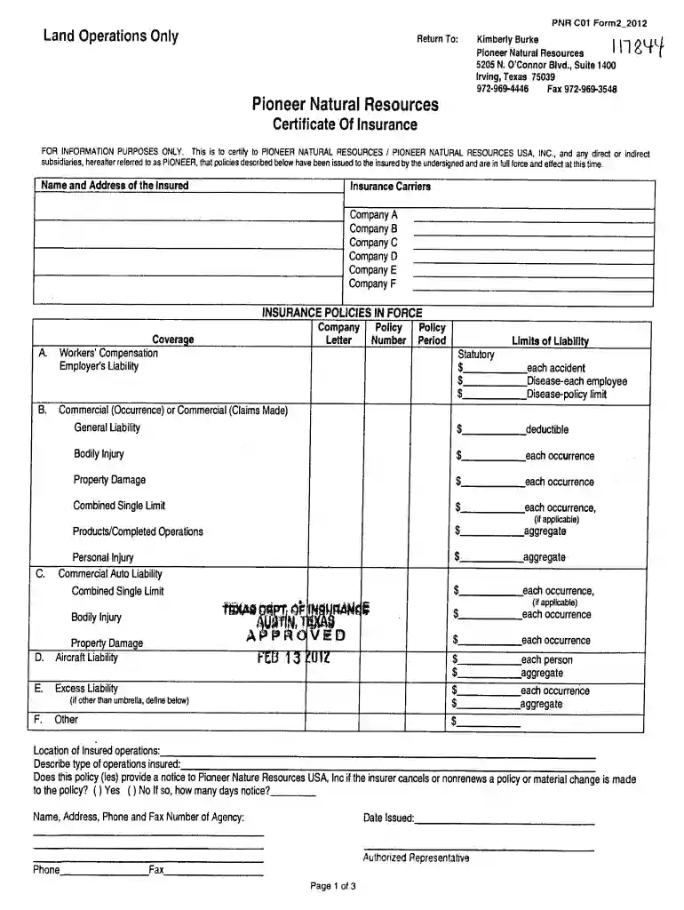 tx pnr certificate printable Preview on Page 1
