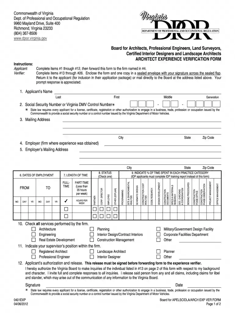 va pe license lookup Preview on Page 1