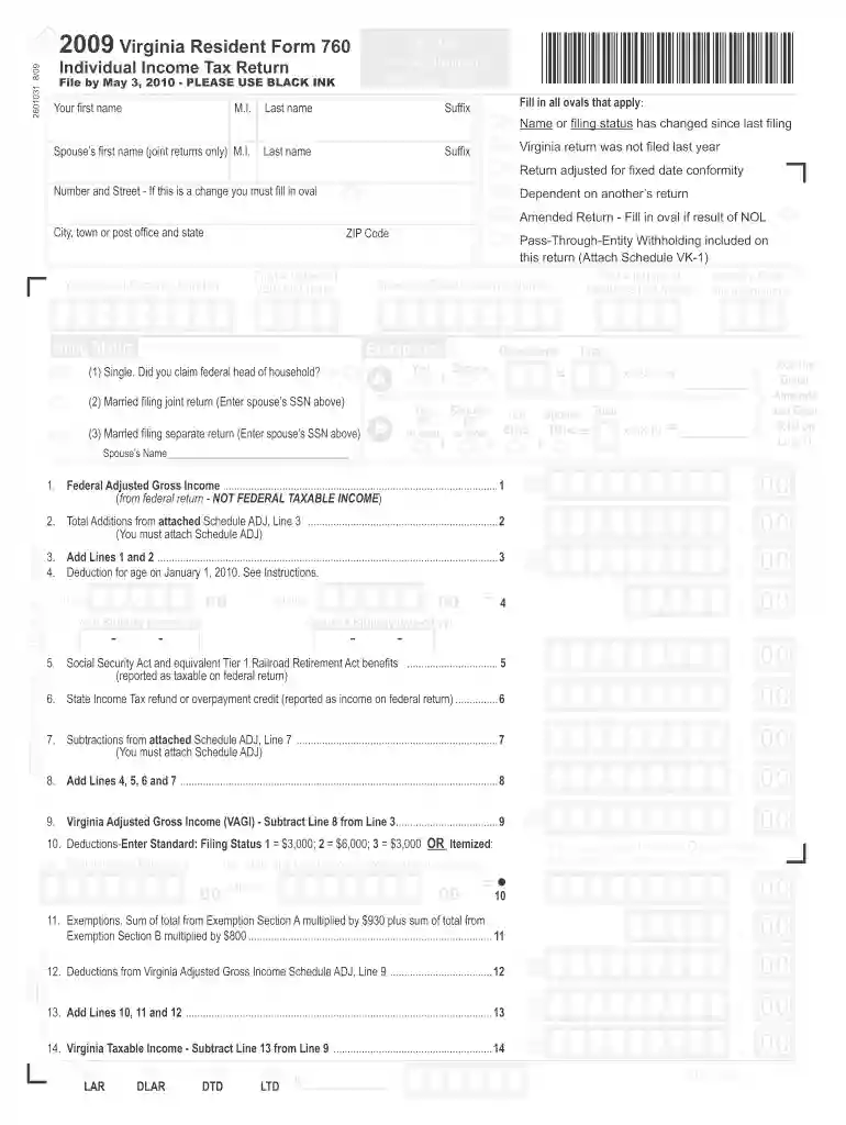 2009 760 form Preview on Page 1