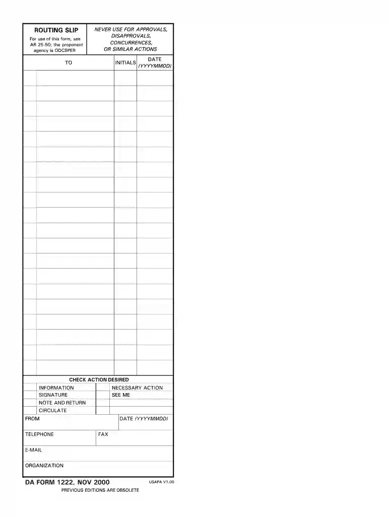routing slip template Preview on Page 1