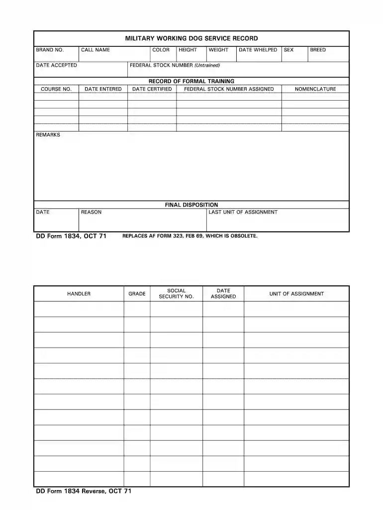 dd form 1834 Preview on Page 1
