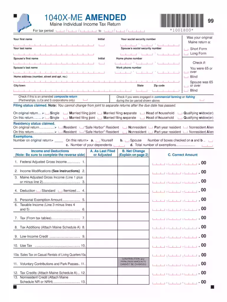 1040x me amended 2010 form Preview on Page 1