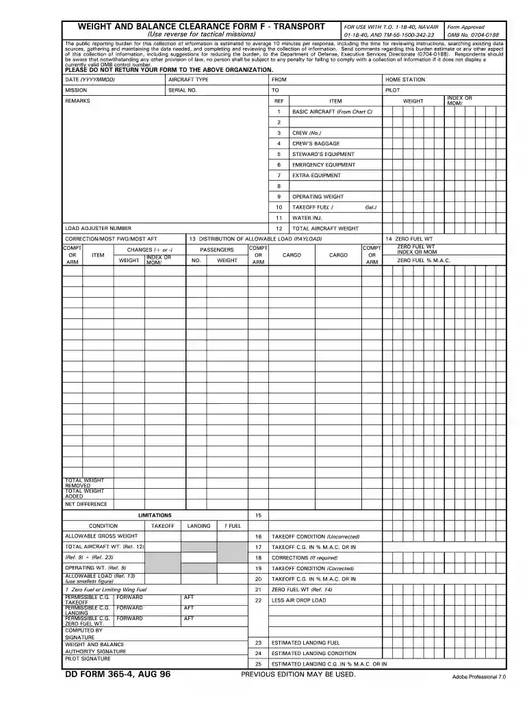 form 365 Preview on Page 1
