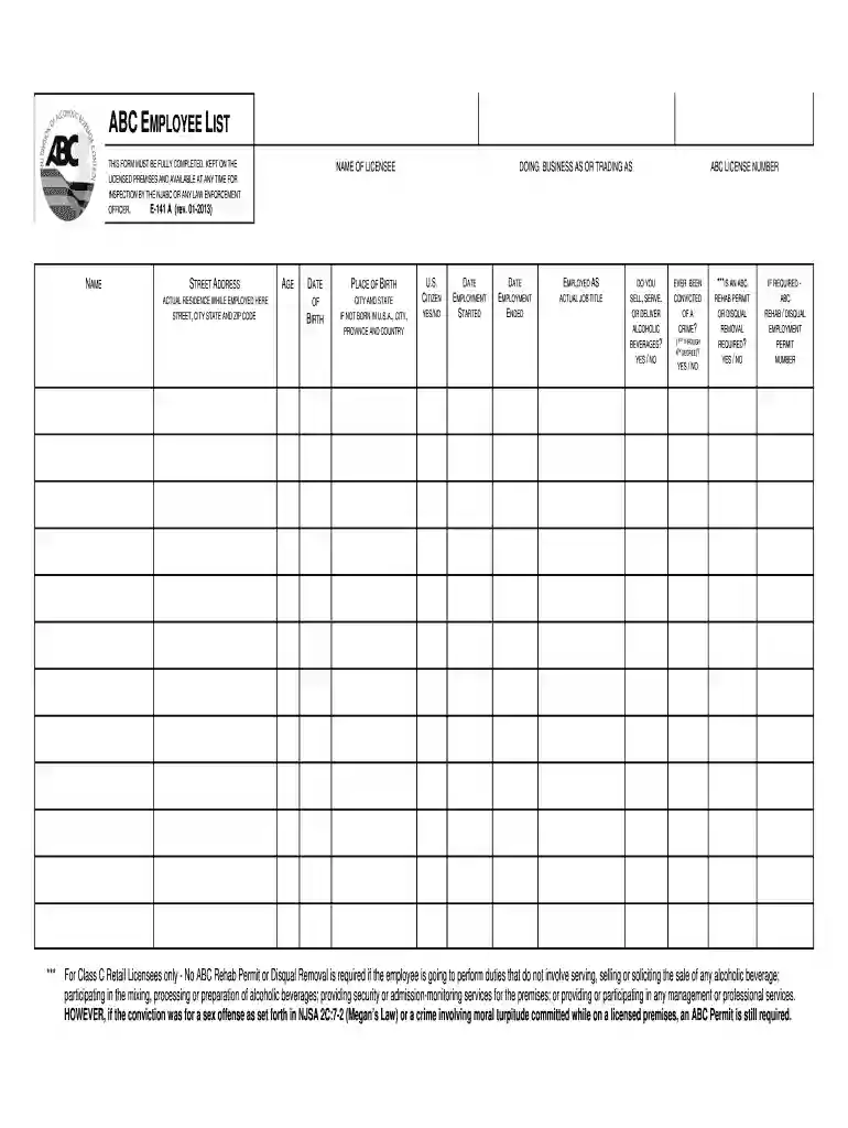 abc employee list Preview on Page 1