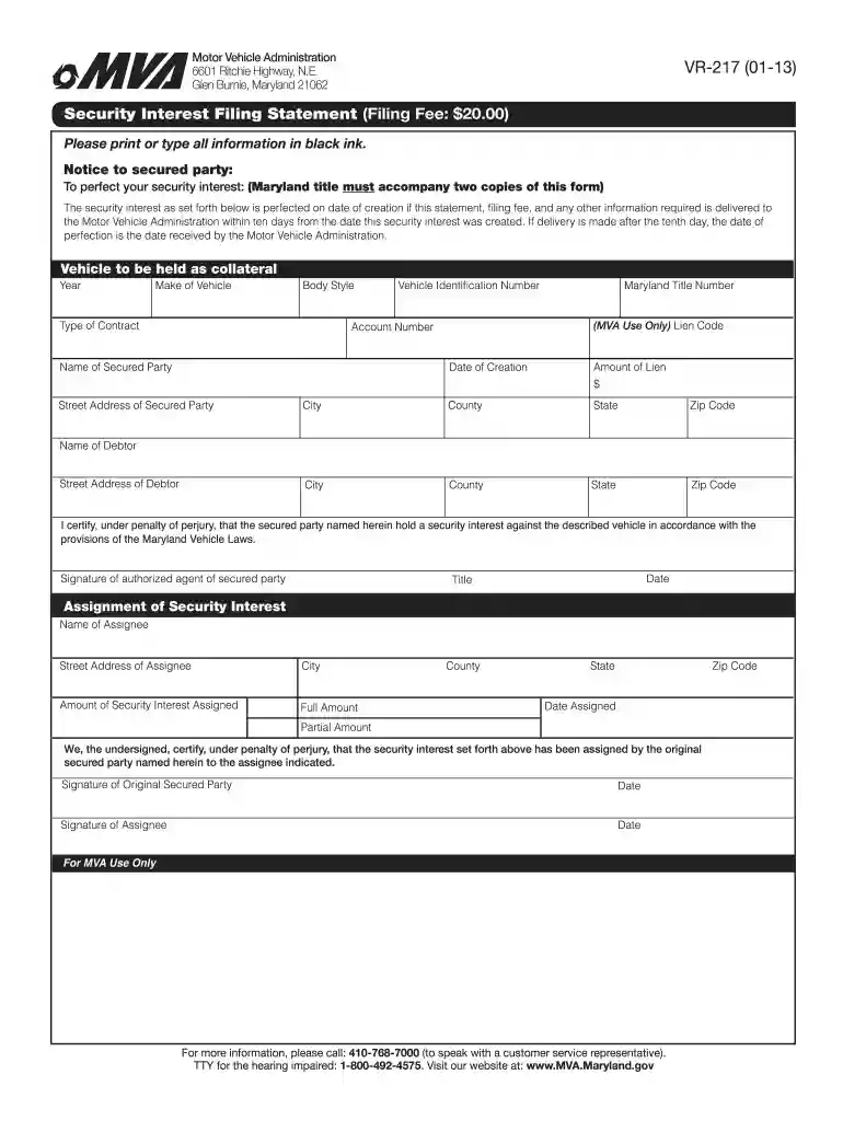 vr 217 form Preview on Page 1