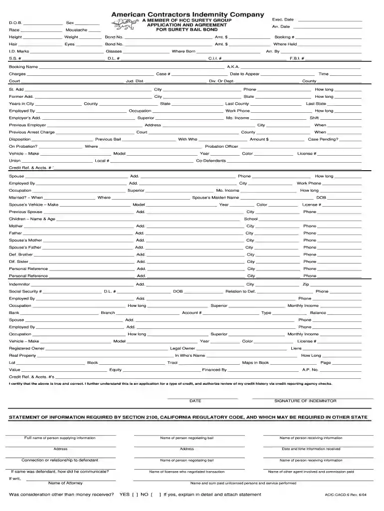 bail usa forms Preview on Page 1
