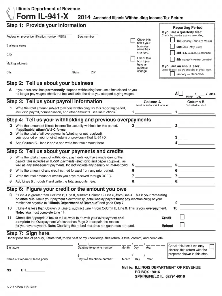 941 form 2014 Preview on Page 1