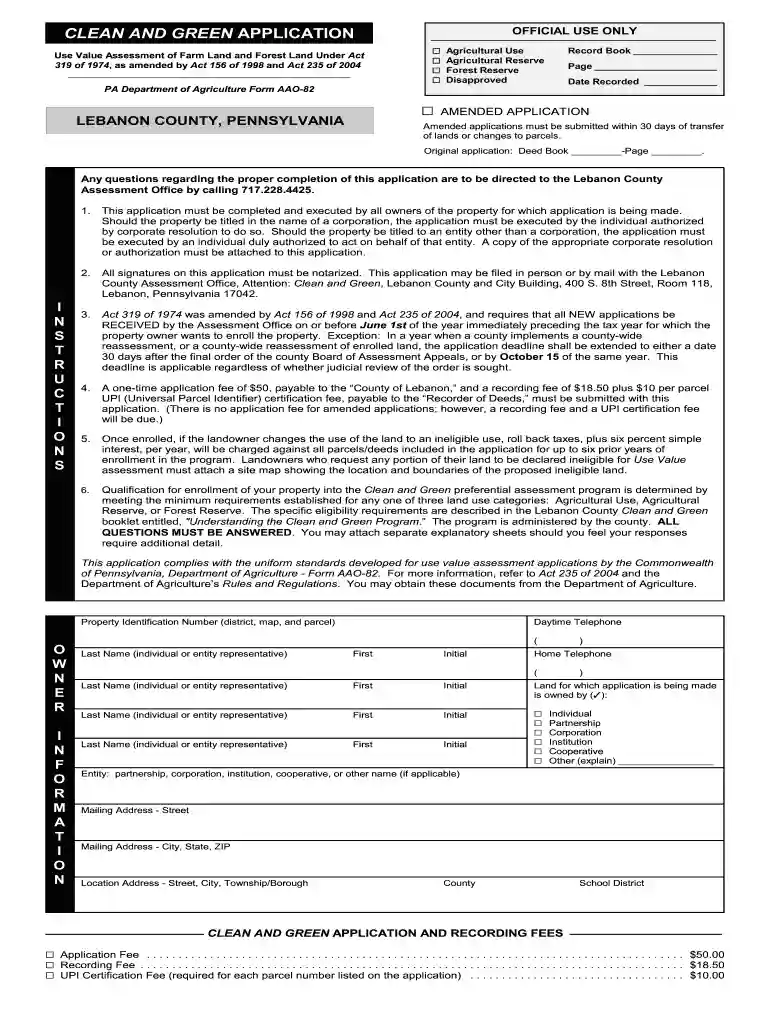 clean and green application Preview on Page 1