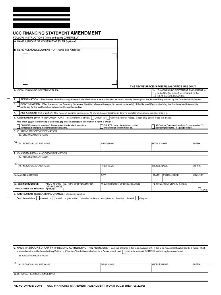 ucc 2 financing statement Preview on Page 1