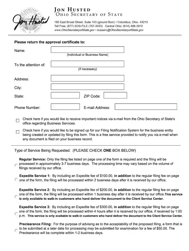 501c3 ohio form Preview on Page 1