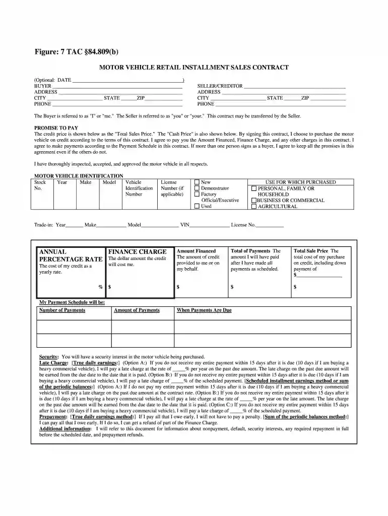 car payment agreement template Preview on Page 1