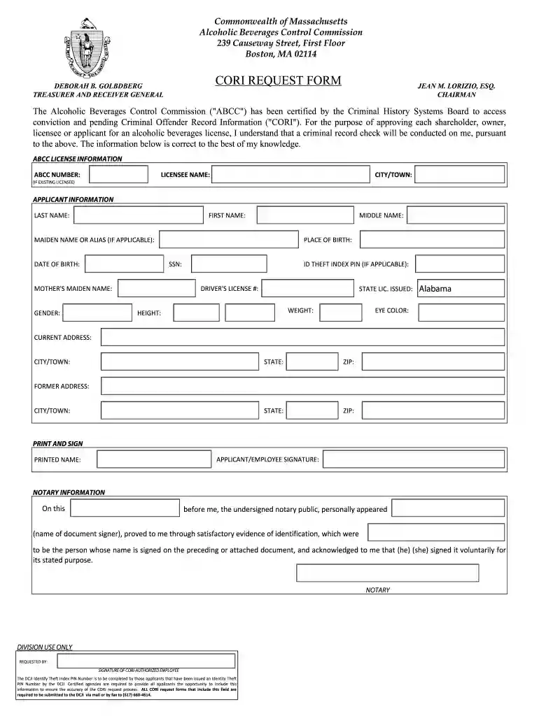 abcc cori form Preview on Page 1