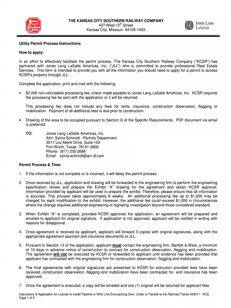 kcs utility permit Preview on Page 1