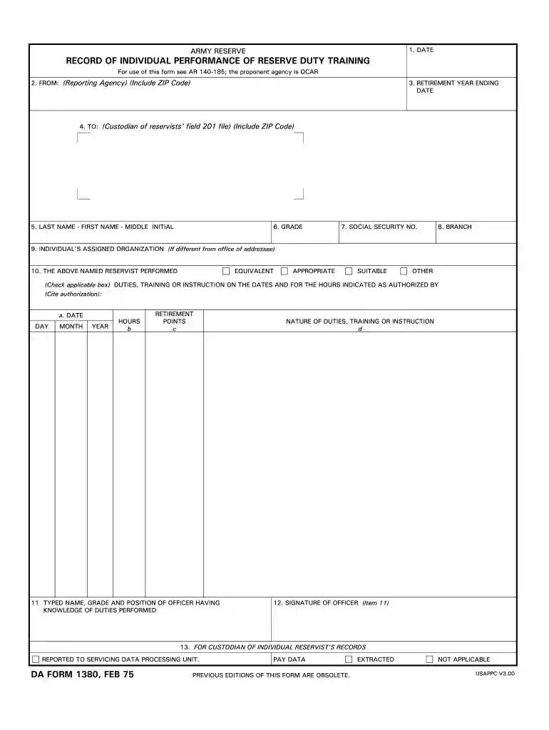 army 1380 example Preview on Page 1