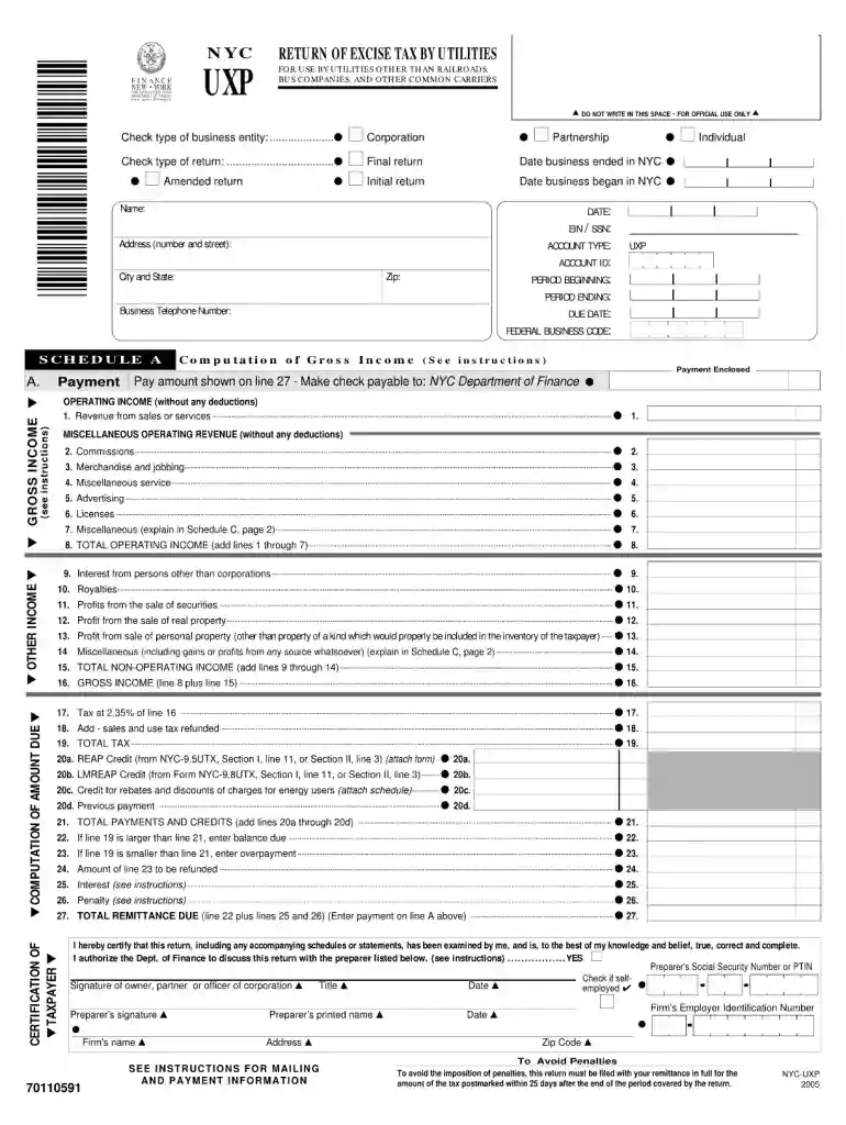 nyc uxp form Preview on Page 1