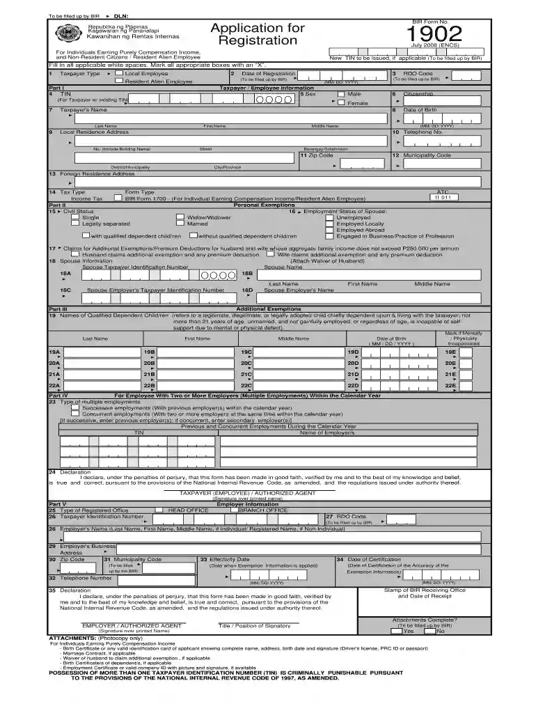 bir form 1902 Preview on Page 1