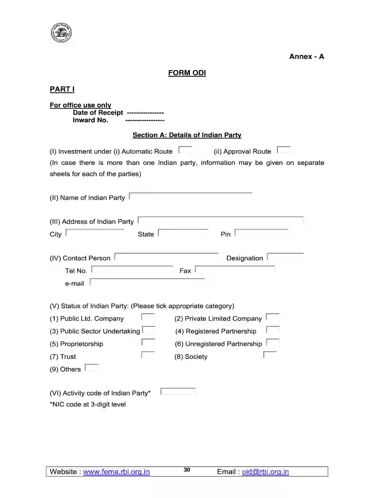 form odi 1 Preview on Page 1