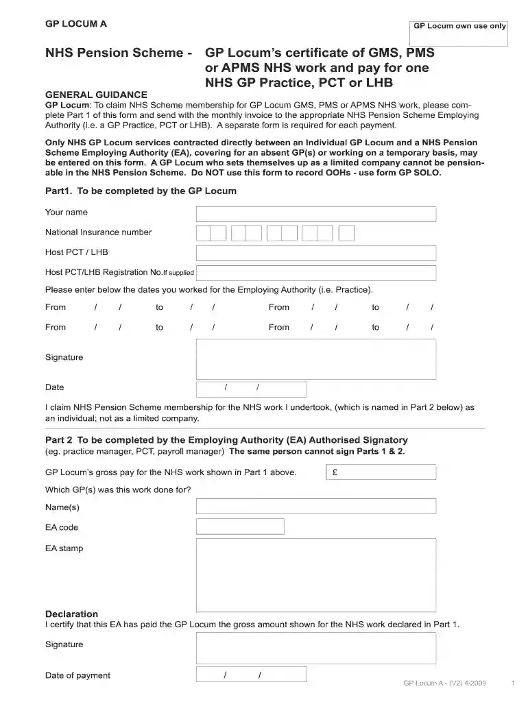 pension form a Preview on Page 1