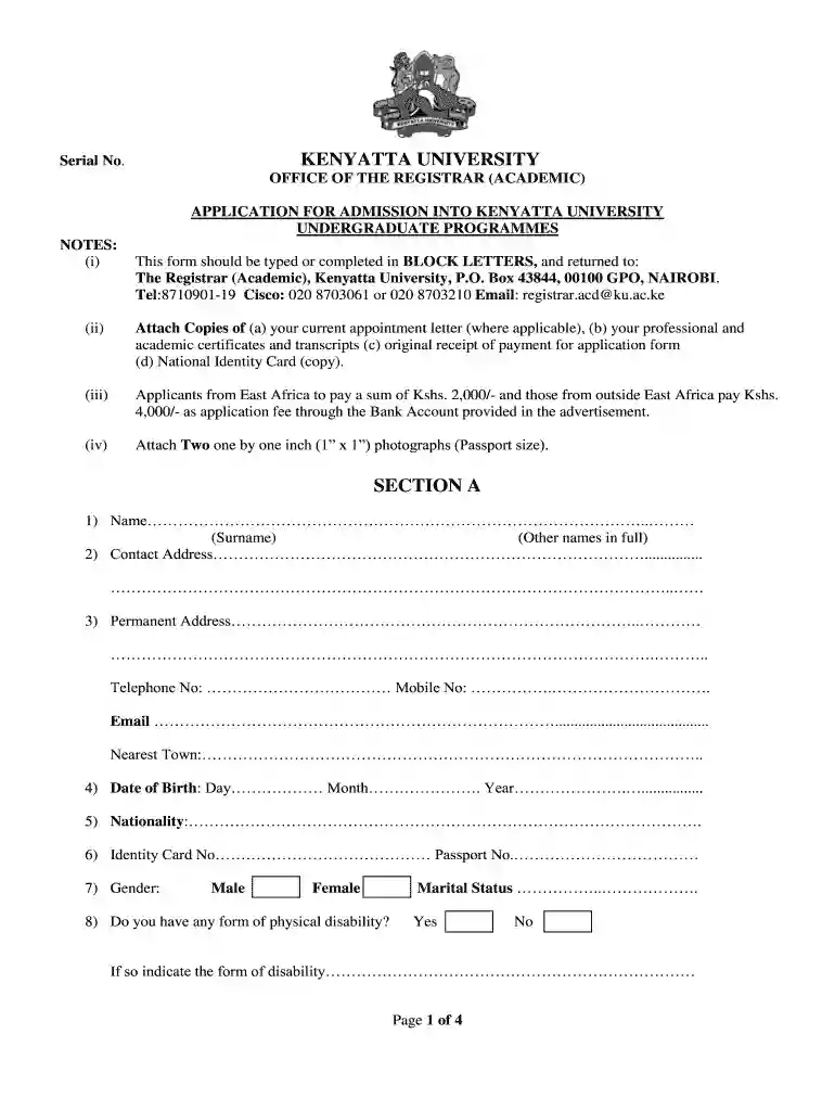 kenyatta university online application 2022 Preview on Page 1
