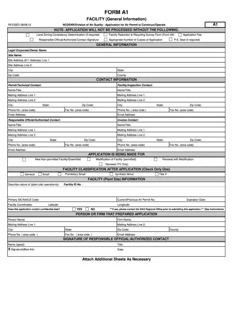 a1 form Preview on Page 1