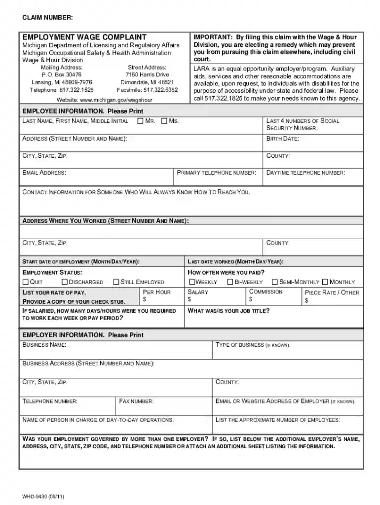 whd9430 Preview on Page 1