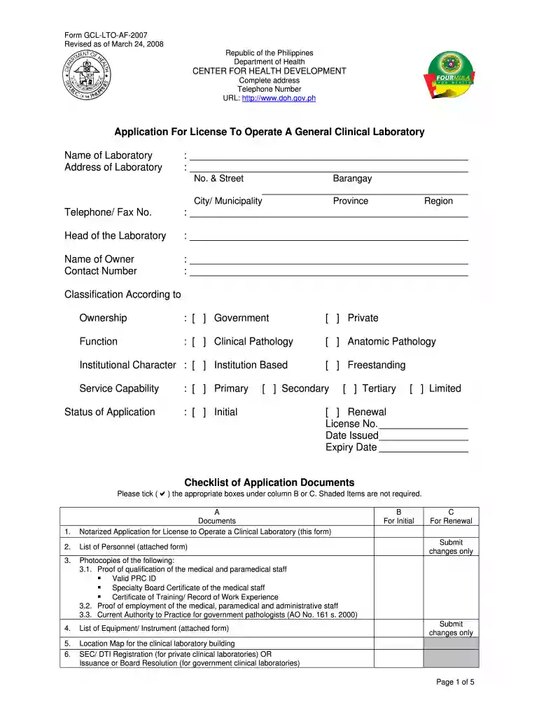 doh renewal of license to operate 2024 Preview on Page 1