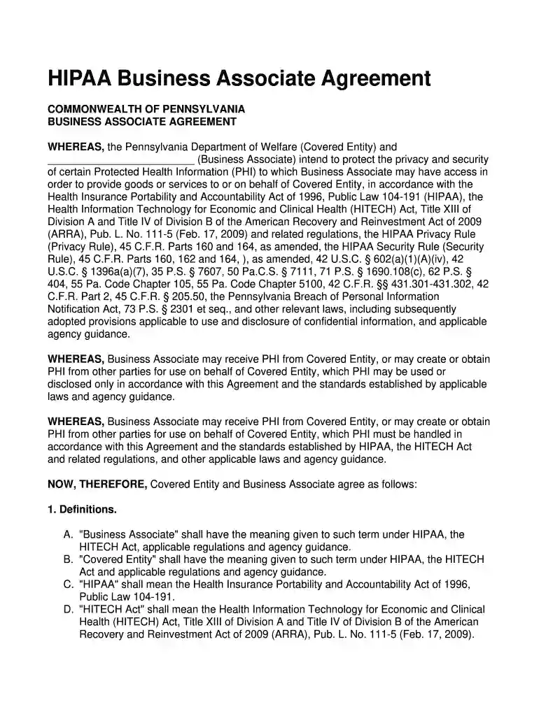 baa agreement Preview on Page 1