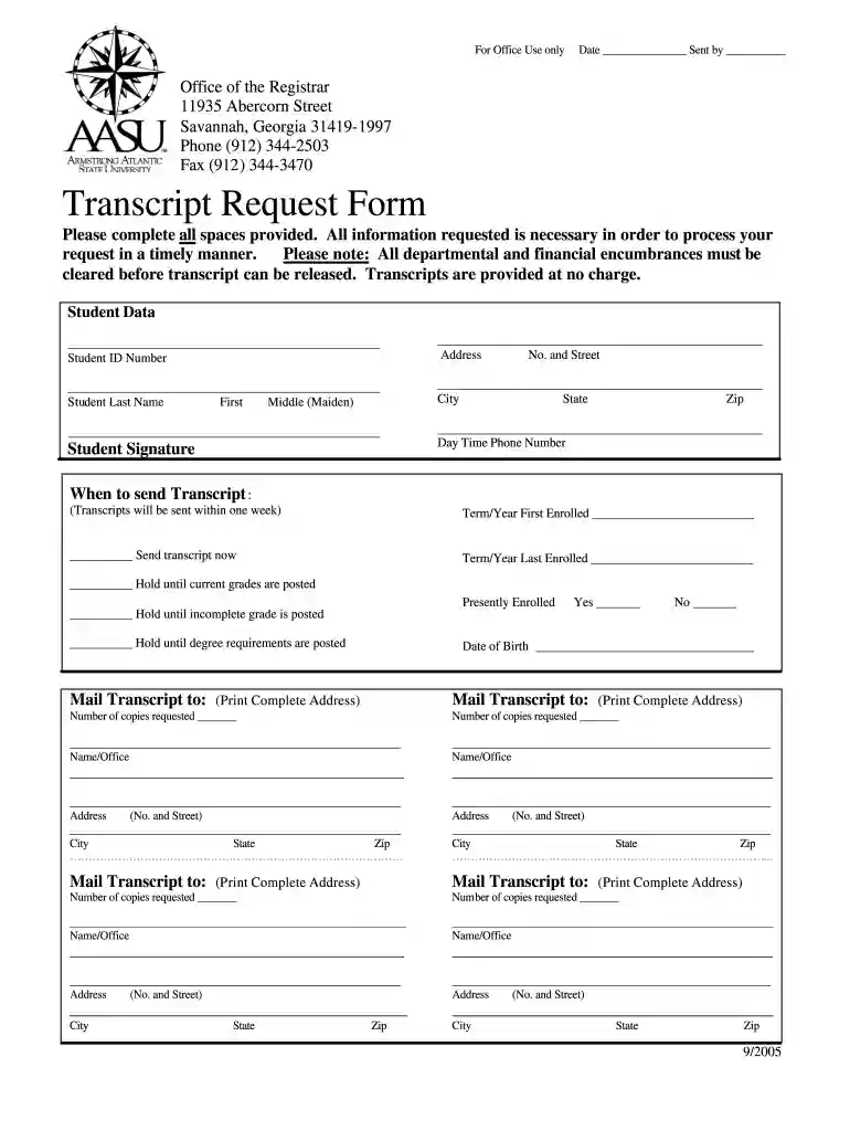 armstrong atlantic state university transcripts Preview on Page 1