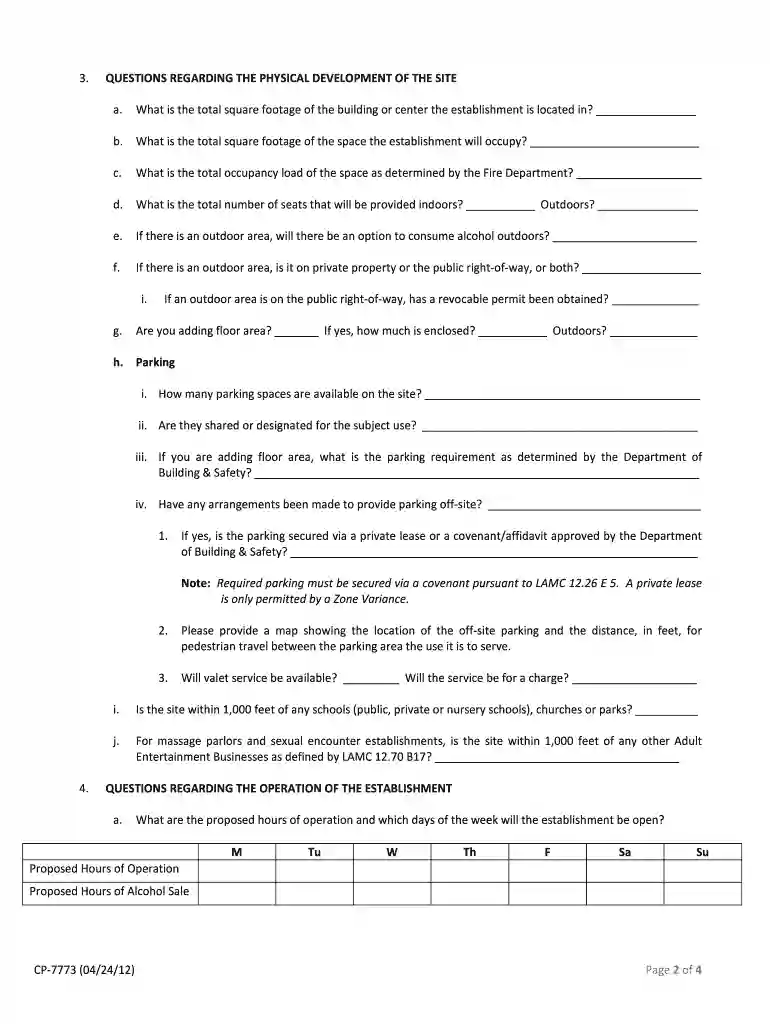 la city planning forms Preview on Page 1