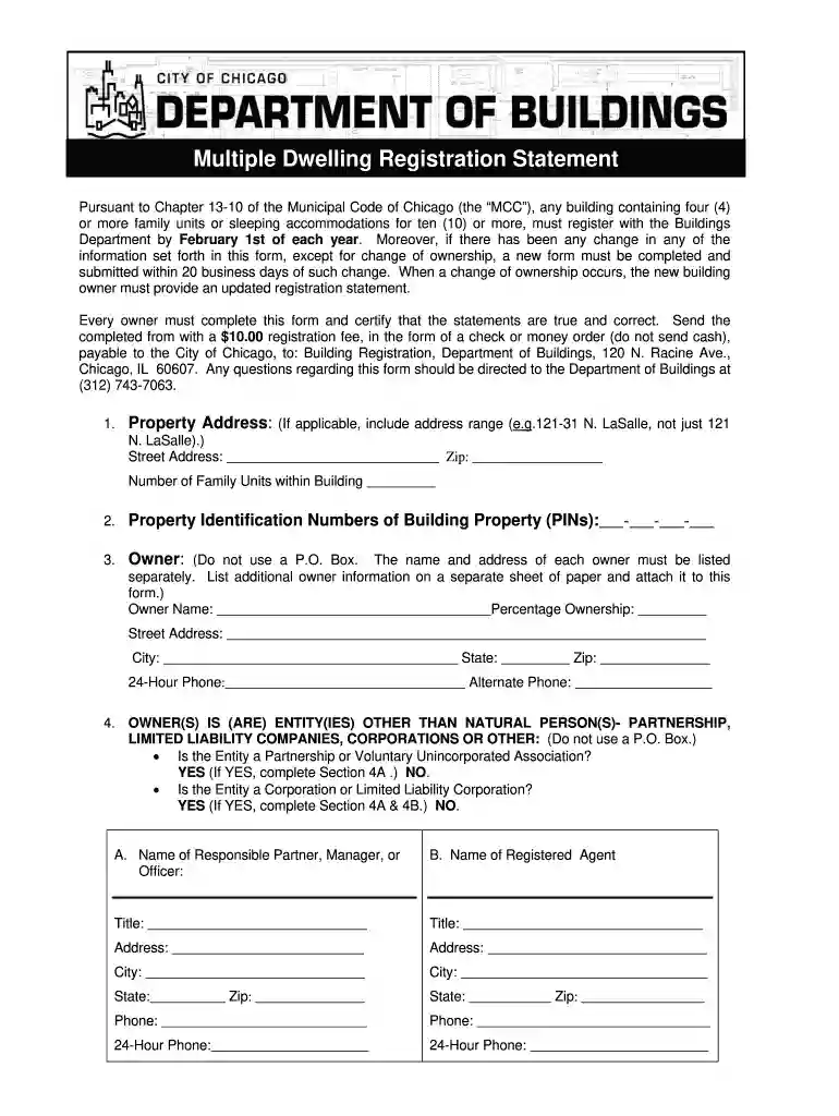 city of chicago vacant building registration Preview on Page 1