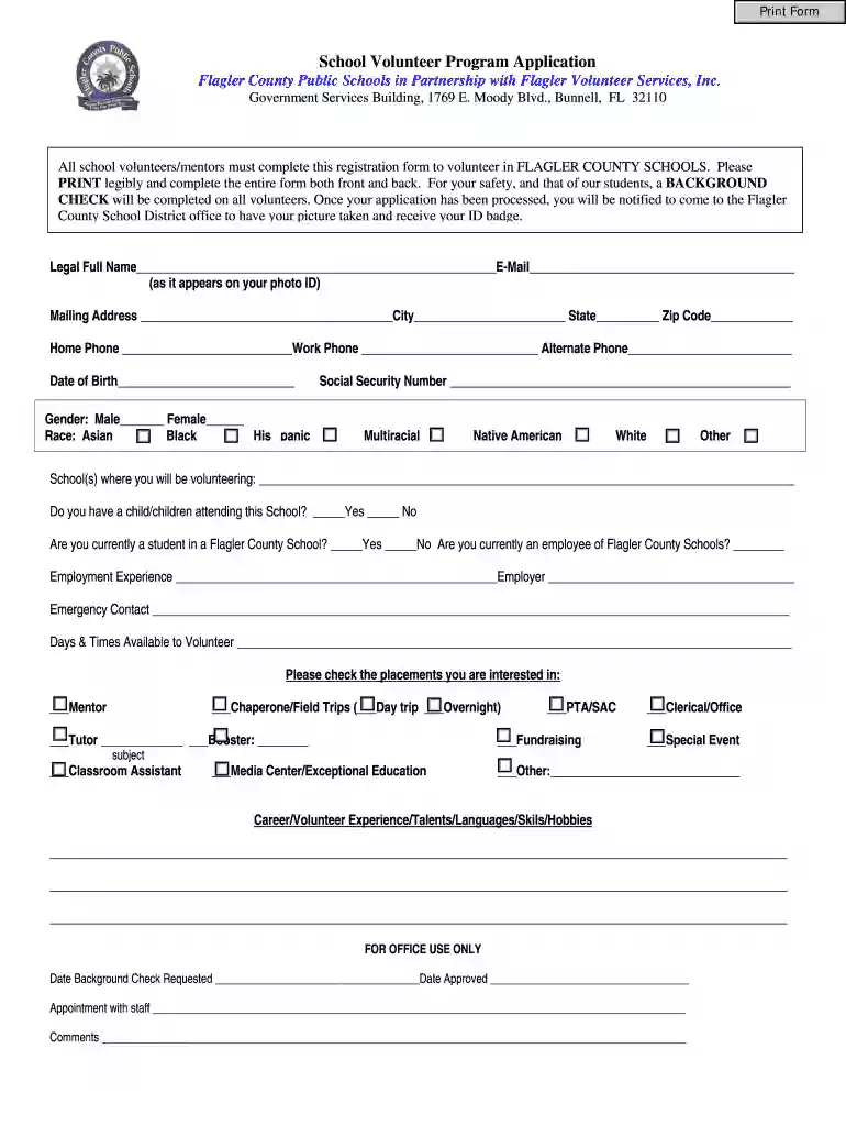 flagler school volunteer Preview on Page 1