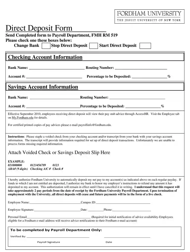 fordham enrollment deposit Preview on Page 1