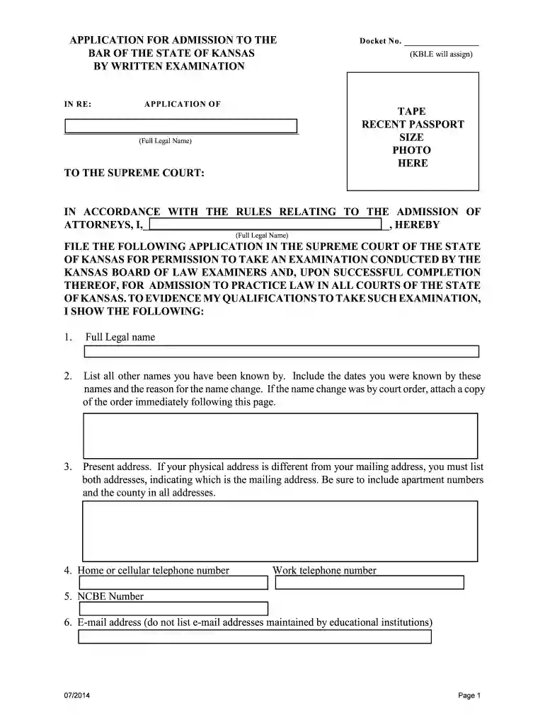 N:Attorney Admissionsnew applicationswritten examinationnew - kscourts Preview on Page 1