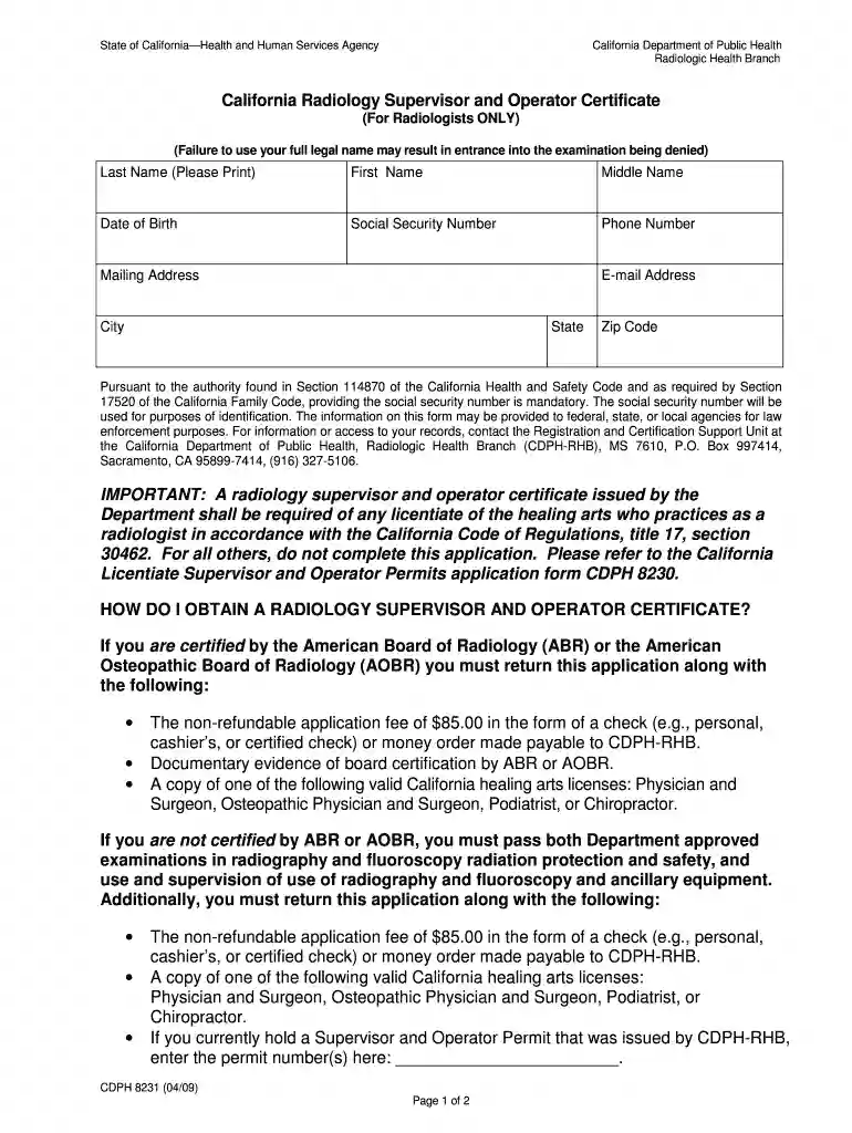 ca xray license Preview on Page 1