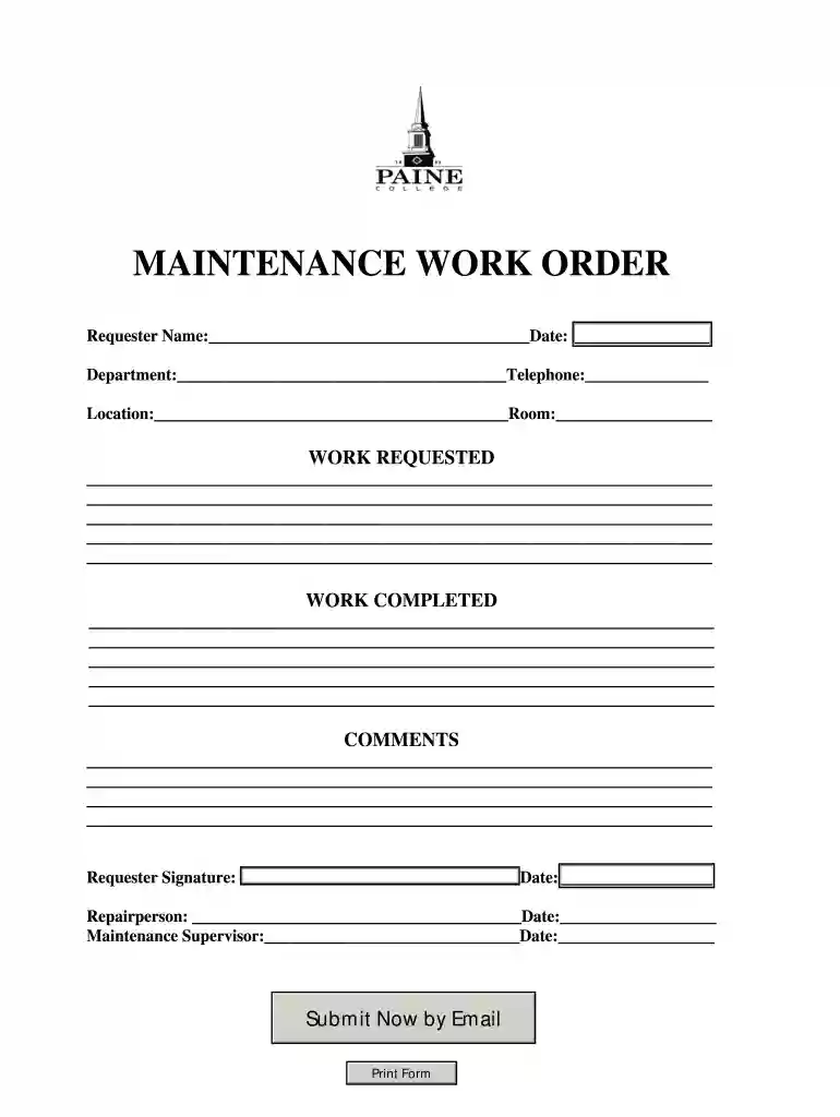 job order form Preview on Page 1