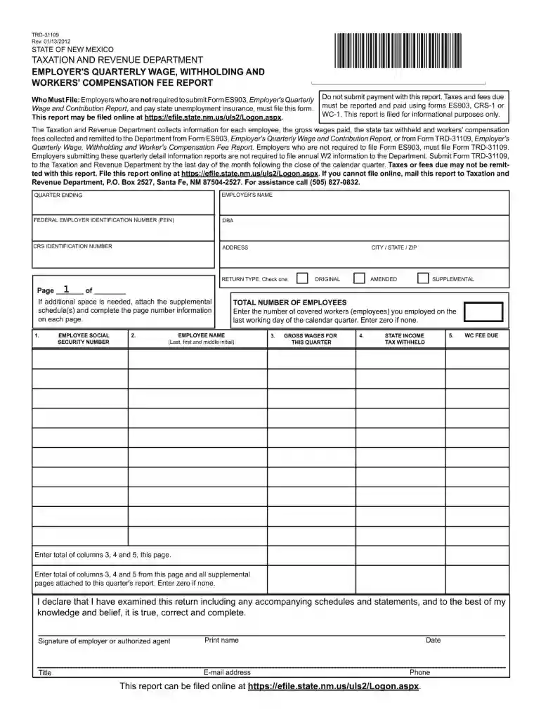 trd form Preview on Page 1
