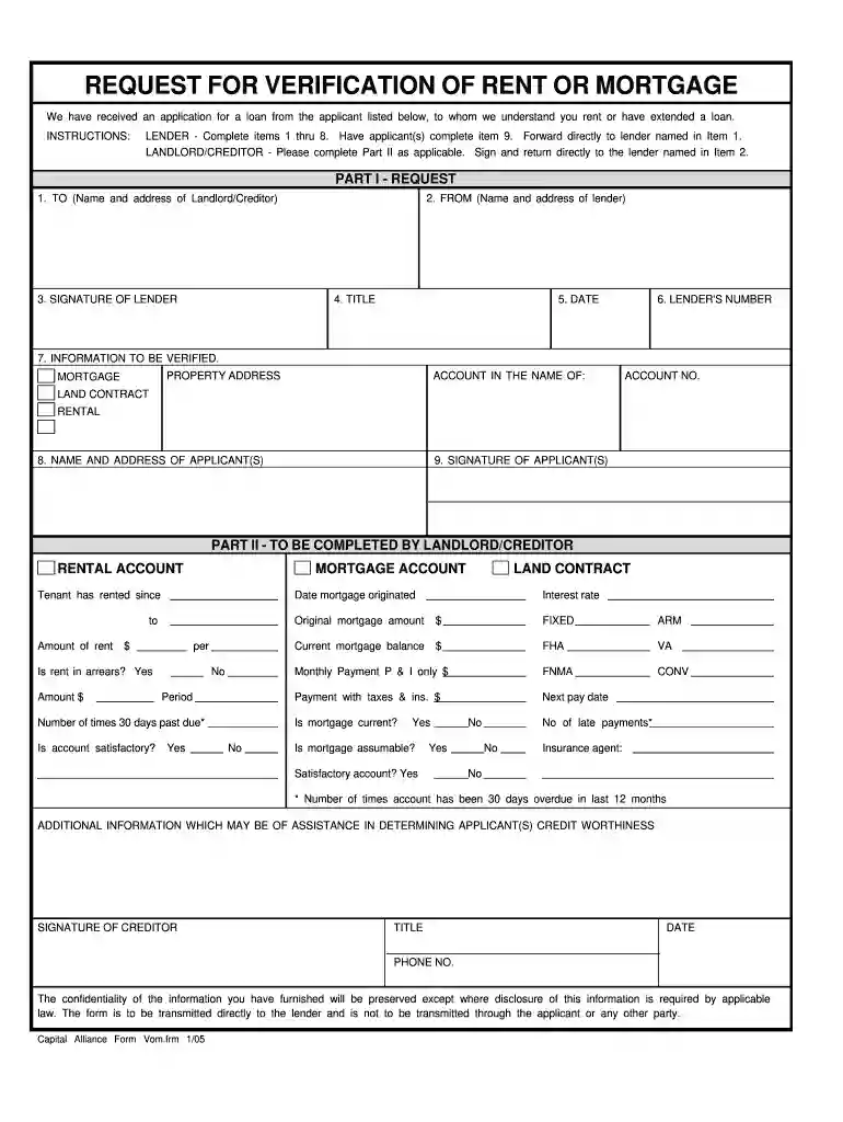verification of mortgage Preview on Page 1