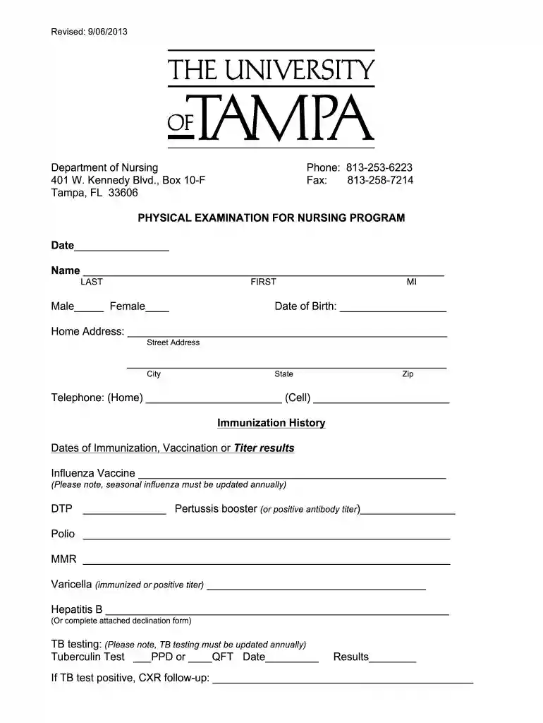 physical exam concentra standard Preview on Page 1